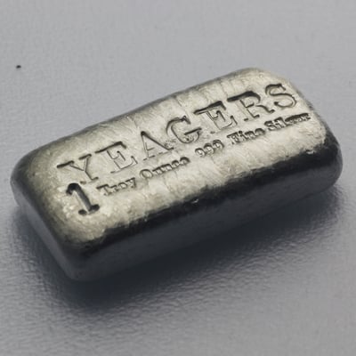 Silber 3-D Barren "YPS-Barren" 1oz, gegossen - Miniaturansicht 2