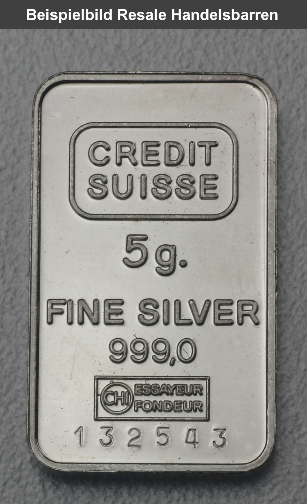 Silberbarren 5g (Resale) - Detailansicht 2
