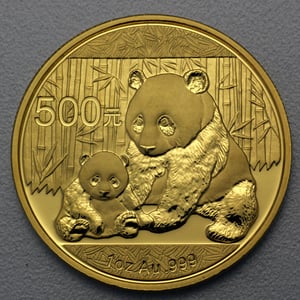 Goldmünze 1oz "Panda" 2012 (China) - Hauptansicht