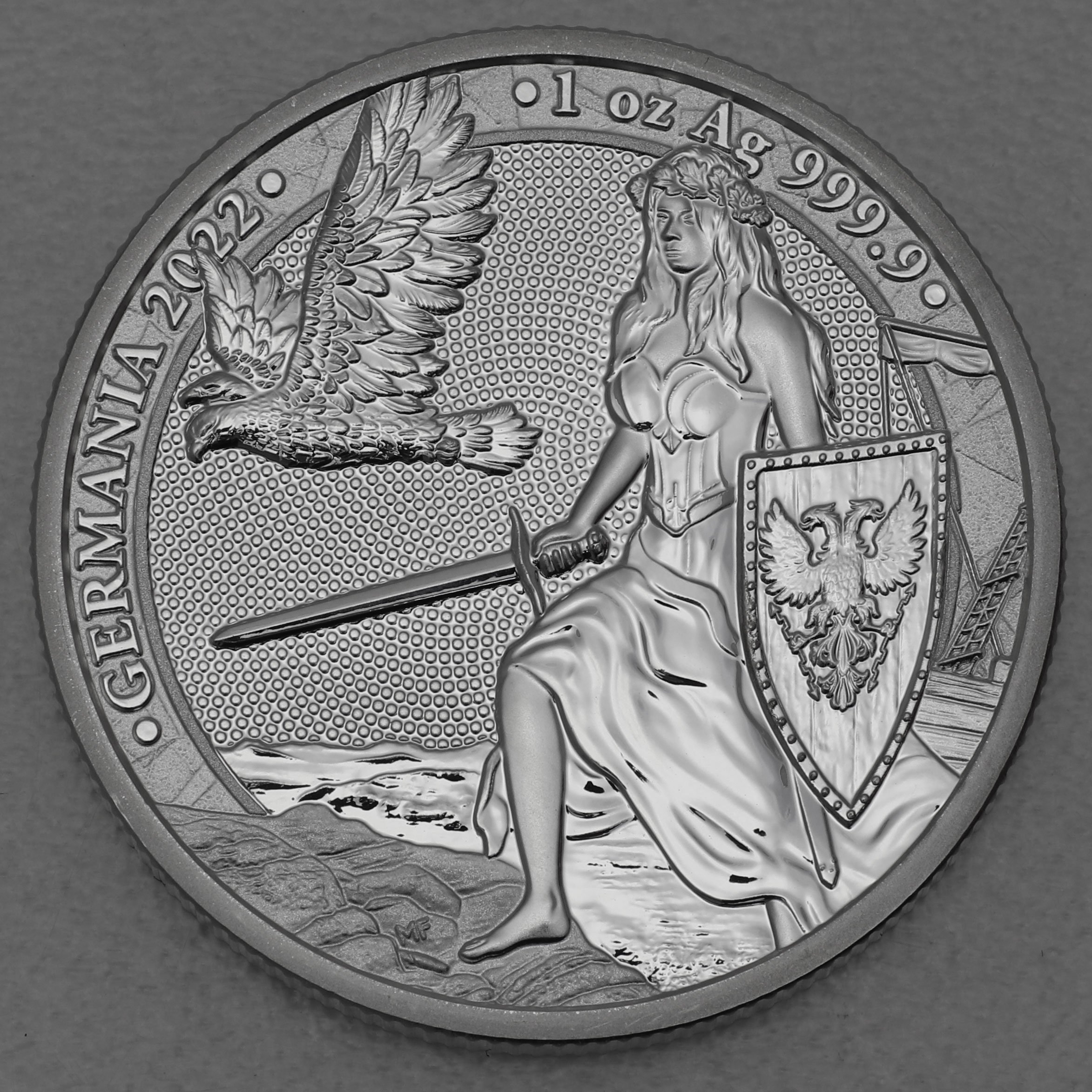 Silbermedaille 1oz "Germania" 2022 (Polen) - Hauptansicht