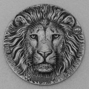 Silbermünze 1oz "Löwe" 2021 Antik Finish HR Big Five (Elfenbeinküste) - Miniaturansicht 1