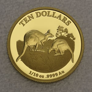 Goldmünze 1/10oz "Kangaroo Series" 2014 Explorers First Sightings Royal Australian Mint - Hauptansicht