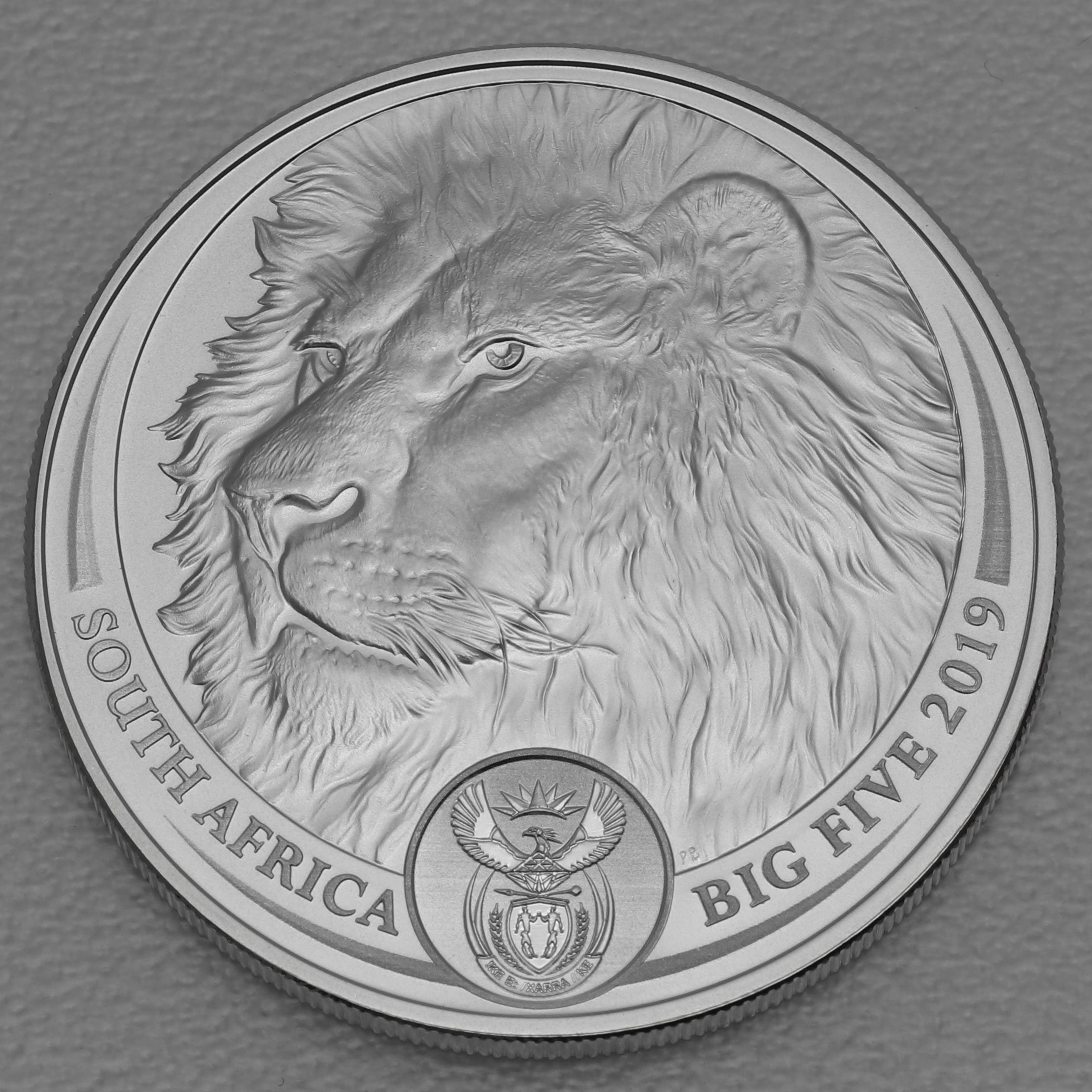 Silbermünze 1oz "Löwe" 2019" Big Five I (Südafrika) - Hauptansicht