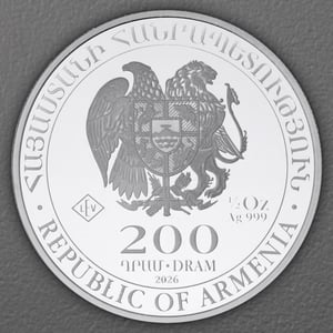 Silbermünze 20 x 1/2oz "Arche Noah" Tube aktueller Jahrgang (Armenien) - Miniaturansicht 3