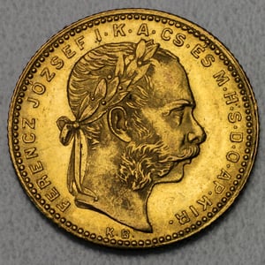 Goldmünze 8 Florin "Wappen" Franz Joseph (Österreich/Ungarn) - Hauptansicht