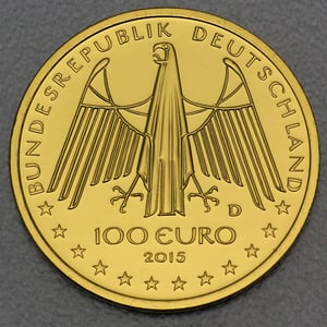 Goldmünze 100 Euro "Oberes Mittelrheintal" 2015 Unesco-Weltkulturerbe (Deutschland) - Miniaturansicht 2