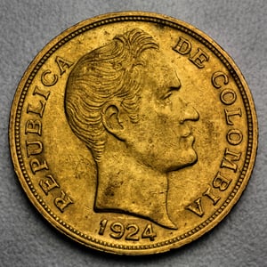 Goldmünze "10 Pesos" (Kolumbien) - Hauptansicht