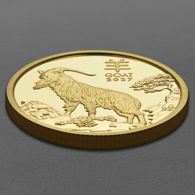 Goldmünze 1/4oz "Ziege" 2027 (PP) Lunar III – Year of the Goat (Australien) - Miniaturansicht 3