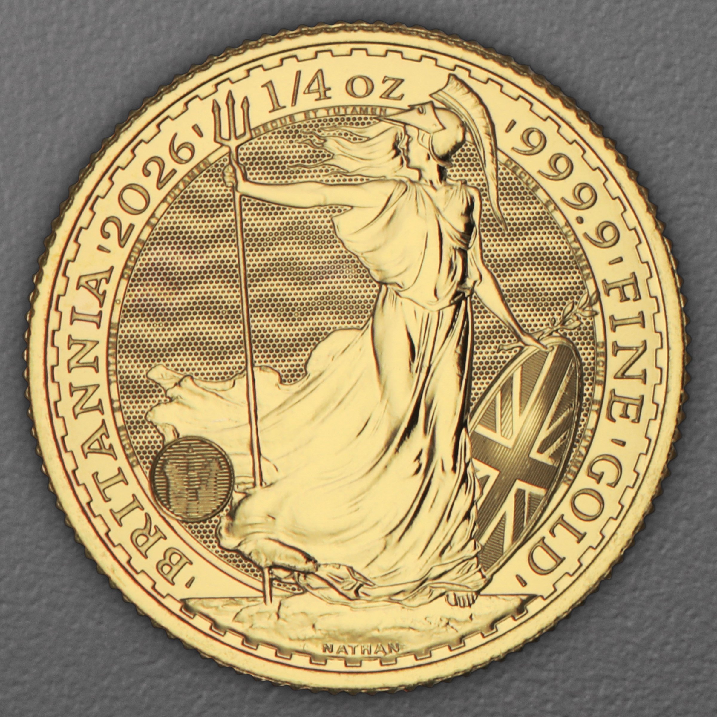 Goldmünze 1/4oz "Britannia" aktueller Jahrgang (Großbritannien) - Hauptansicht