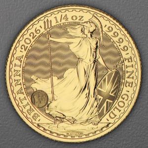 Goldmünze 1/4oz "Britannia" aktueller Jahrgang (Großbritannien) - Hauptansicht