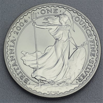 Silbermünze 1oz "Britannia" 2004 (Großbritannien) - Miniaturansicht 1