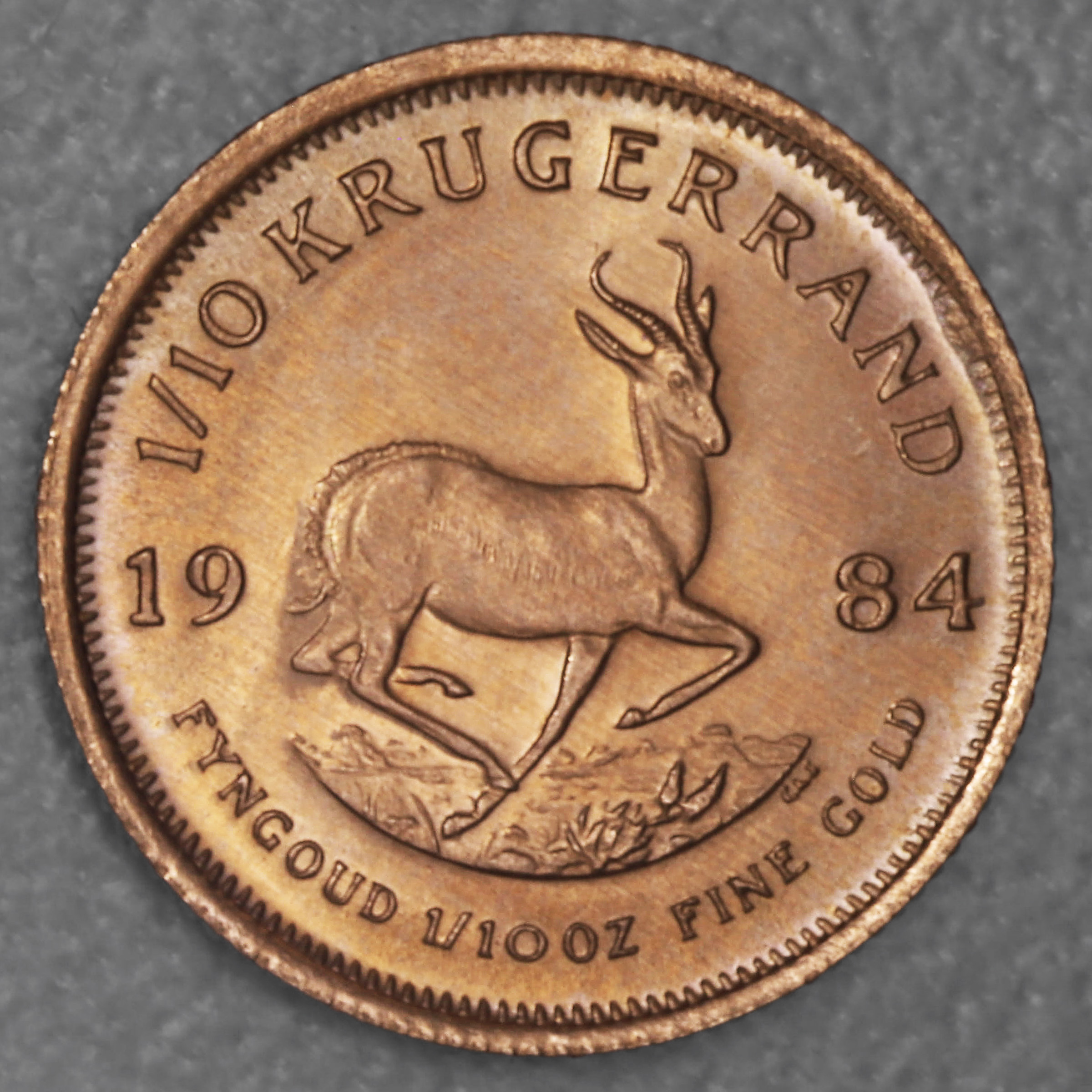 Goldmünze 1/10oz "Krügerrand" 1984 (Südafrika) - Hauptansicht