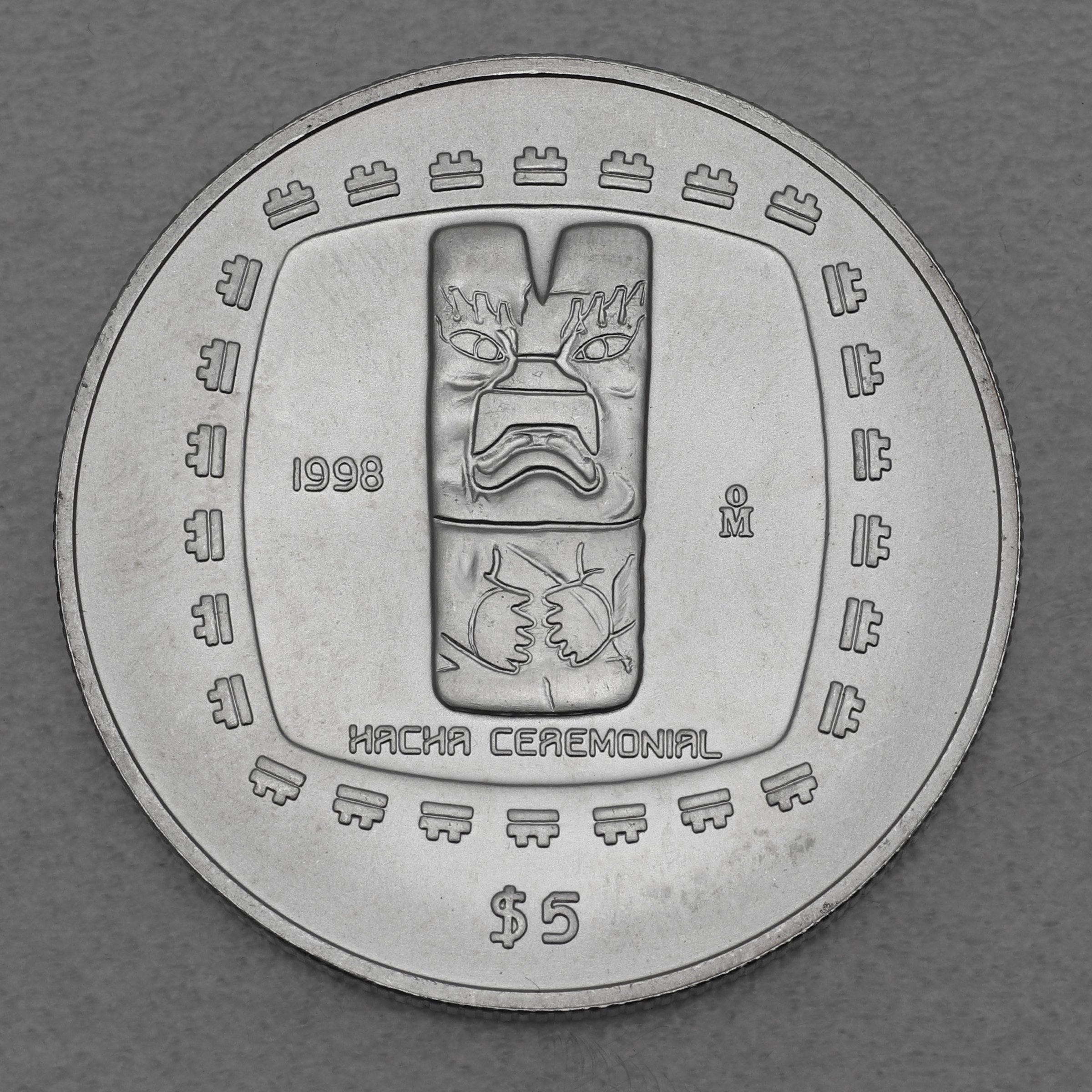 Silbermünze 1oz "Jadebeil" 1998 Präkolumbische Kulturen – Olmeken (Mexiko) - Hauptansicht