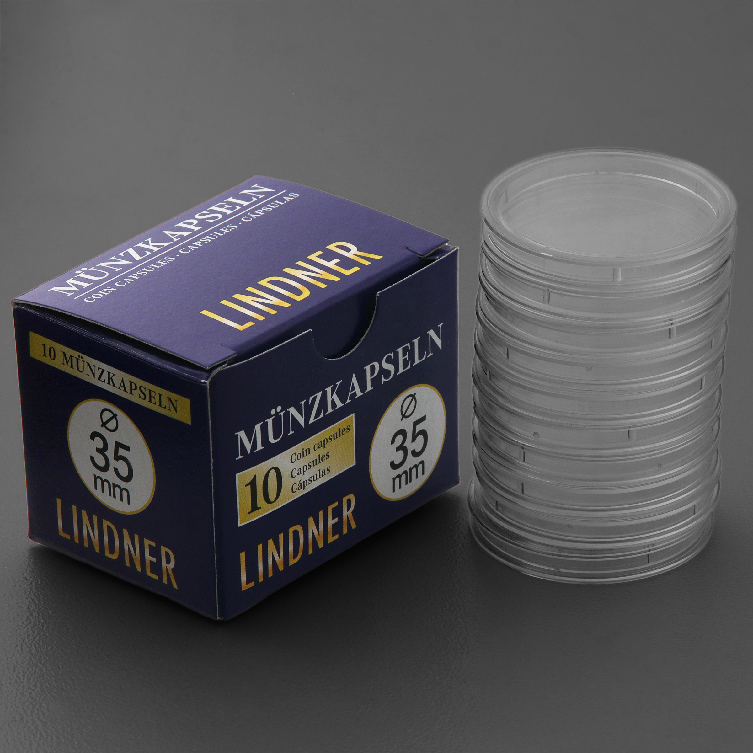 Münzkapseln 35mm 10er-Packung - Hauptansicht