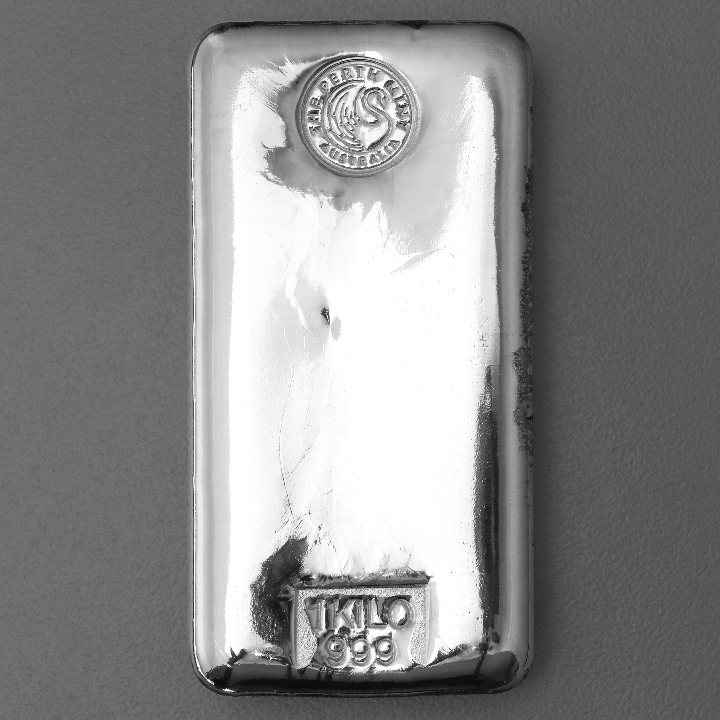Silberbarren 1kg Perth Mint, gegossen - Hauptansicht