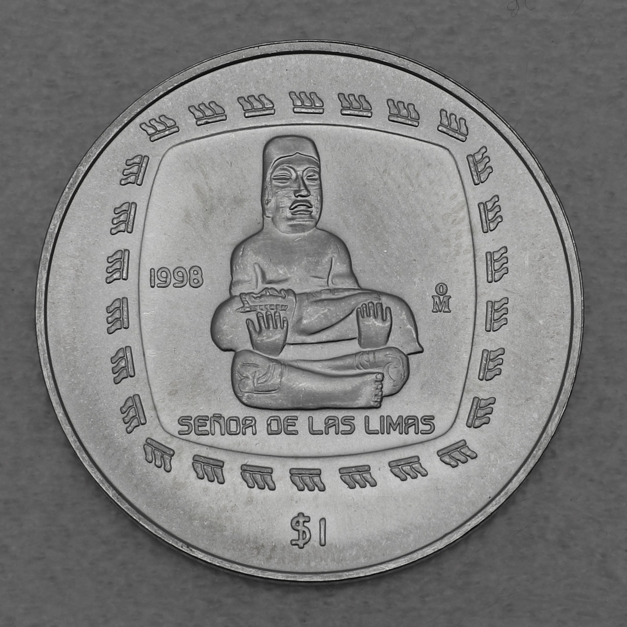 Silbermünze 1/4oz "Herr von Limas" 1998 Präkolumbische Kulturen – Olmeken (Mexiko) - Hauptansicht