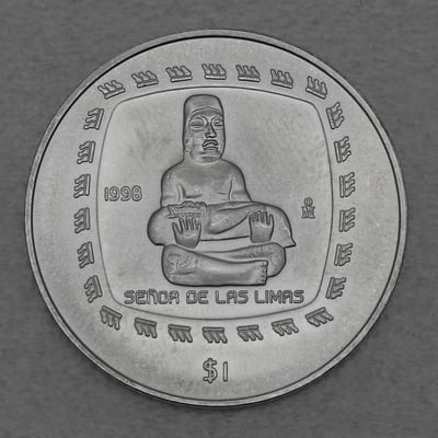 Silbermünze 1/4oz "Herr von Limas" 1998 Präkolumbische Kulturen – Olmeken (Mexiko) - Miniaturansicht 1