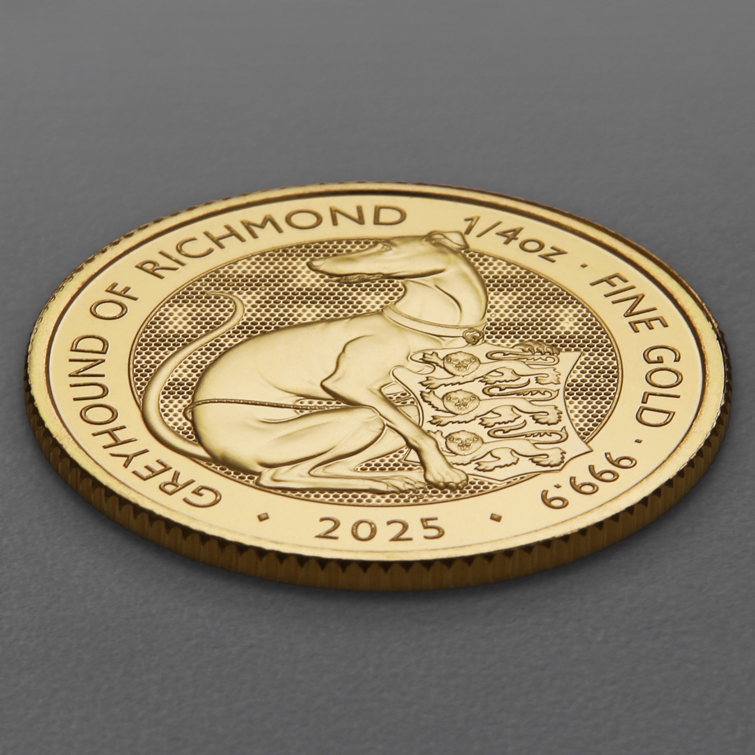 Goldmünze 1/4oz "Greyhound of Richmond" 2025 Royal Tudor Beasts (Großbritannien) - Detailansicht 2