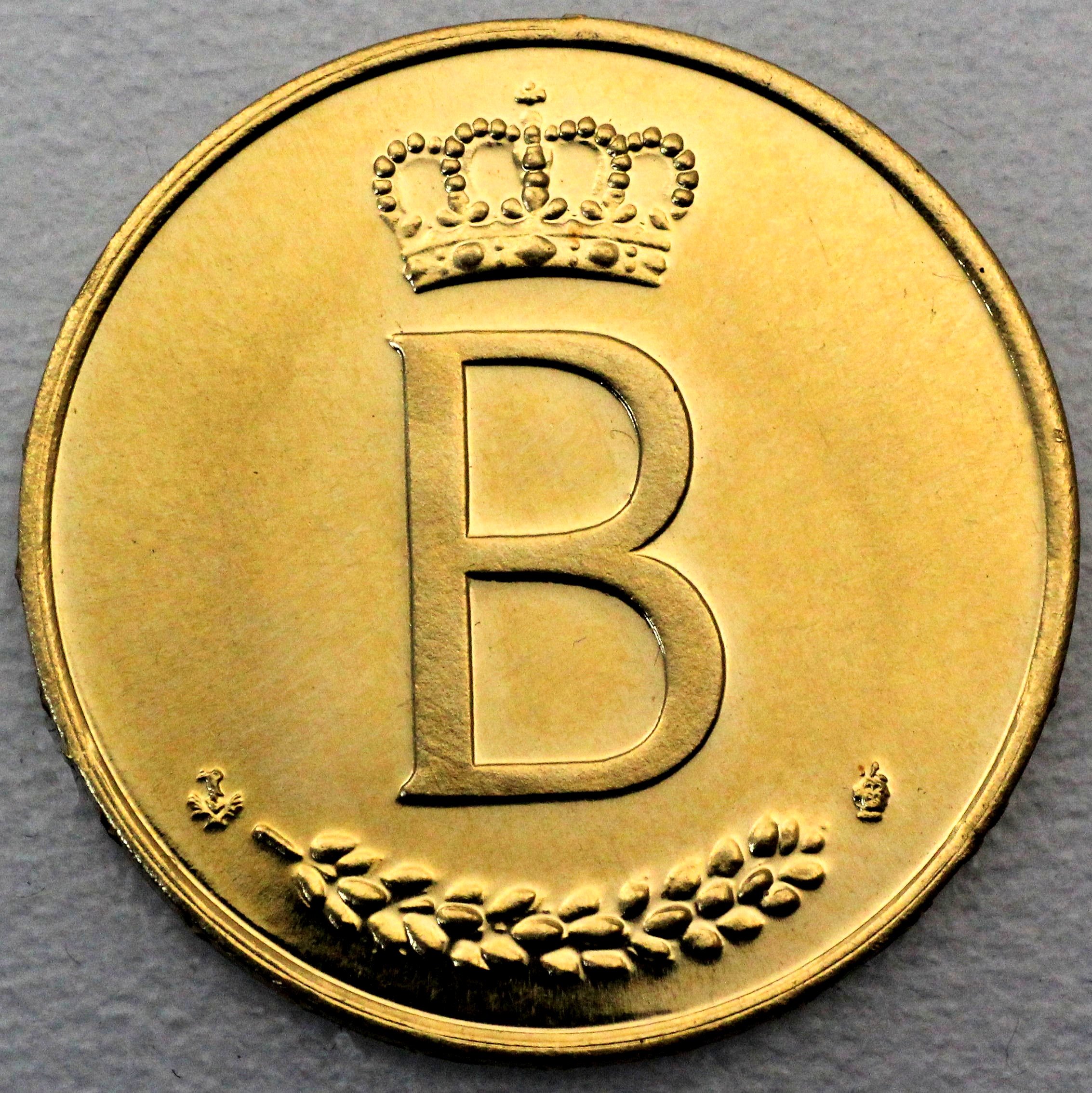 Goldmünze 20 Francs "Baudouin I." (Belgien) - Hauptansicht