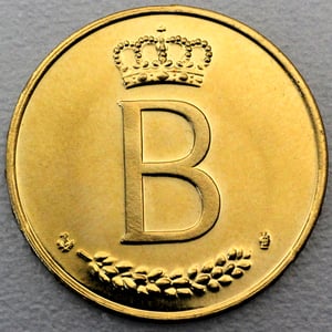 Goldmünze 20 Francs "Baudouin I." (Belgien) - Hauptansicht