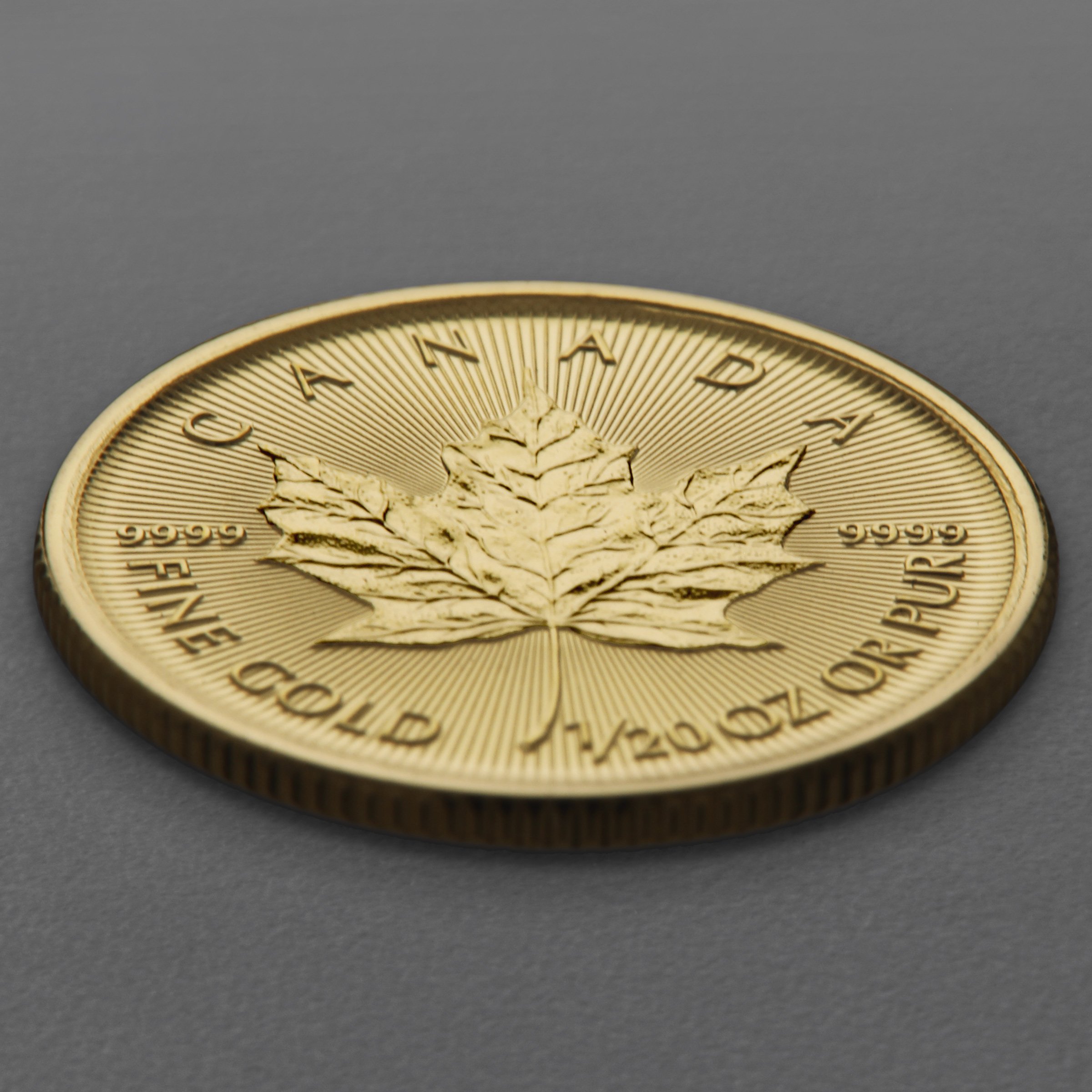 Goldmünze 1/20oz "Maple Leaf" aktueller Jahrgang (Kanada) - Detailansicht 2