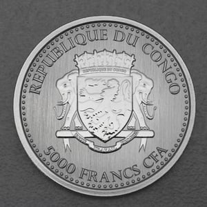 Silbermünze 1oz "Silberrücken Gorilla" 2018 (Kongo) - Miniaturansicht 2