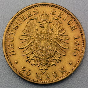 Goldmünze 20 Mark "Ludwig II." 1875-D J.197 (Bayern) - Miniaturansicht 2
