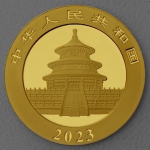 Goldmünze 30g "Panda" 2023 (China) - Miniaturansicht 2