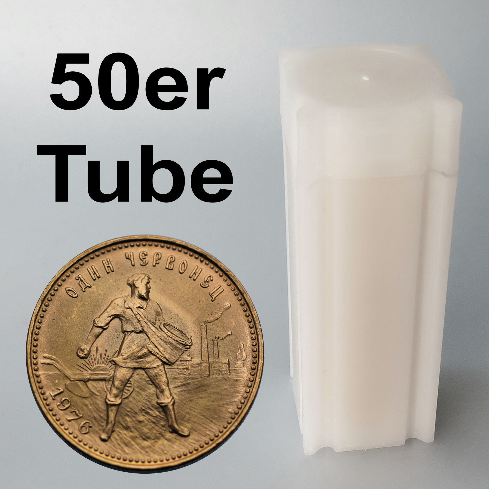 Goldmünze 50 x 10 Rubel "Tscherwonetz" Tube (Russland) - Hauptansicht