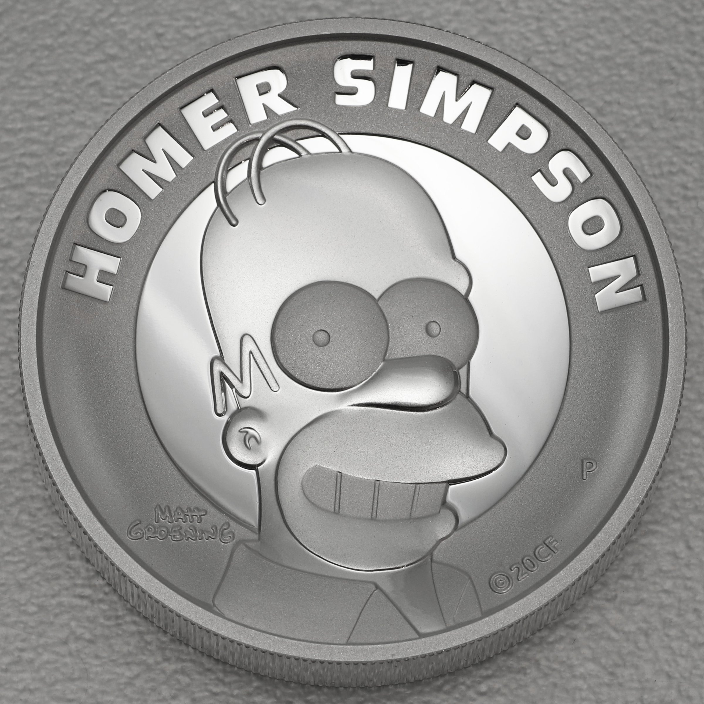 Silbermünze 2oz "Homer Simpson" 2021 (PP/HR) The Simpsons (Tuvalu) - Hauptansicht