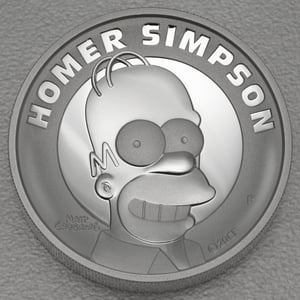 Silbermünze 2oz "Homer Simpson" 2021 (PP/HR) The Simpsons (Tuvalu) - Hauptansicht