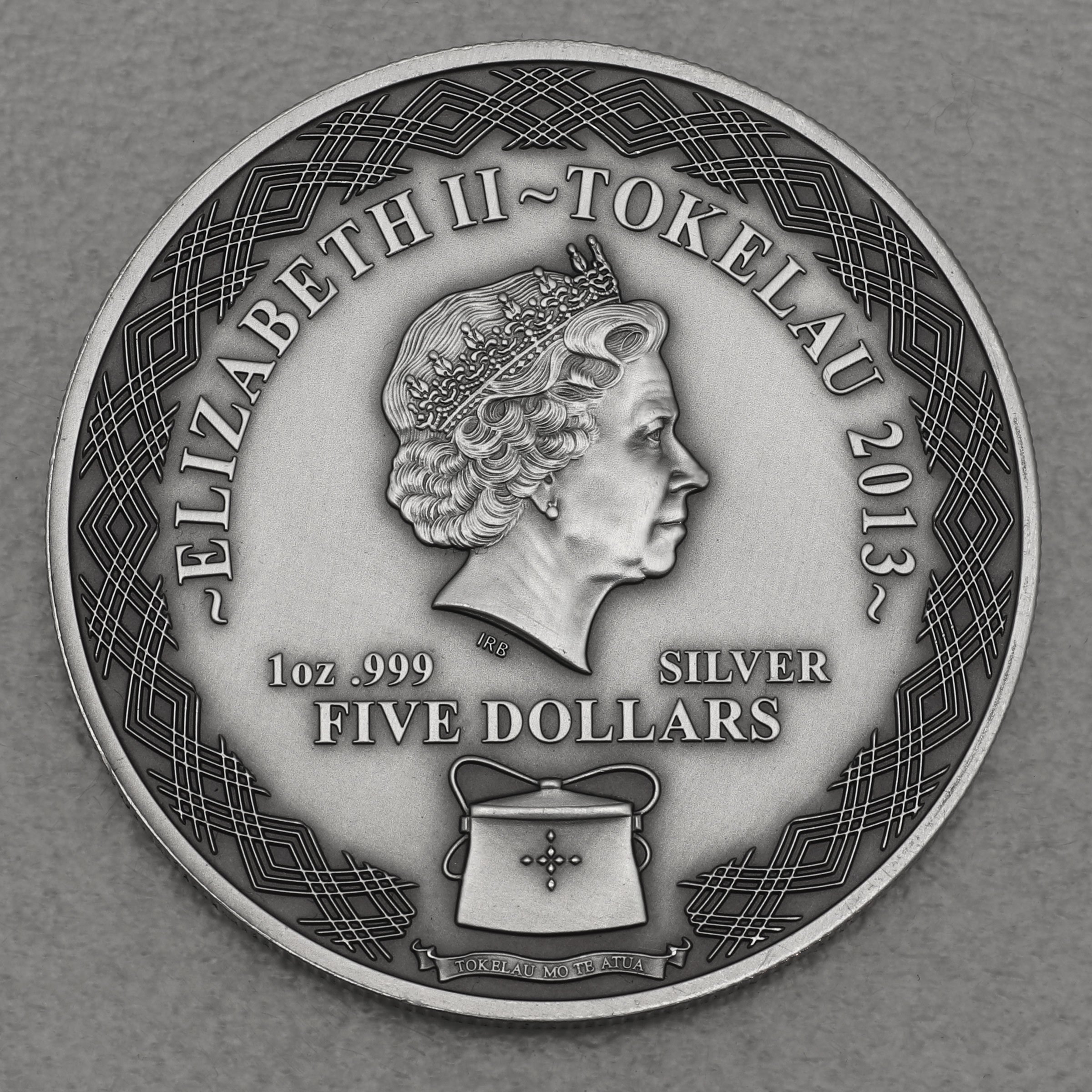 Silbermünze 1oz "Crocodile" 2013 (AF) Pacific (Tokelau) - Detailansicht 1