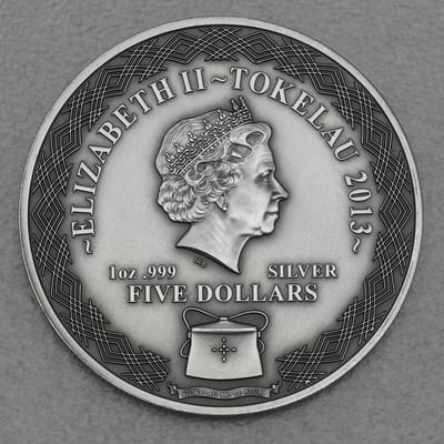 Silbermünze 1oz "Crocodile" 2013 (AF) Pacific (Tokelau) - Miniaturansicht 2