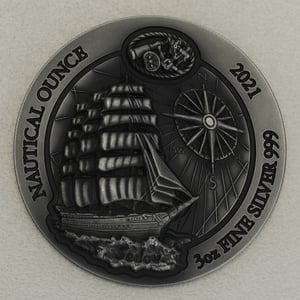 Silbermünze 3oz "Sedov" 2021 (HR/AF) Nautical Ounce diff. (Ruanda) - Miniaturansicht 1