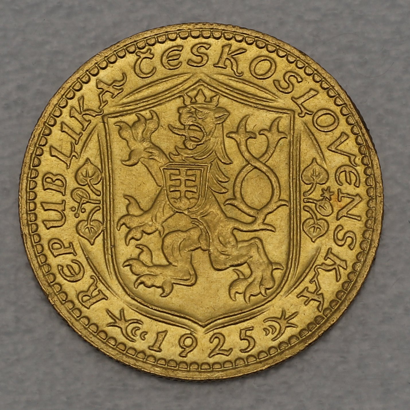 Goldmünze "1 Dukat" (Tschechoslowakei) - Detailansicht 1
