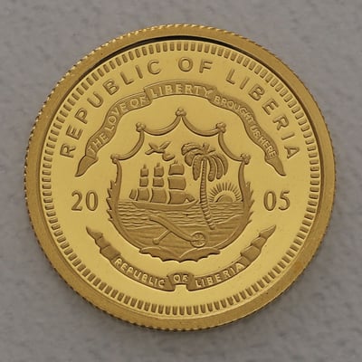 Goldmünze 1/25oz "Espana" 2005 Don Quijote (Liberia) - Miniaturansicht 2