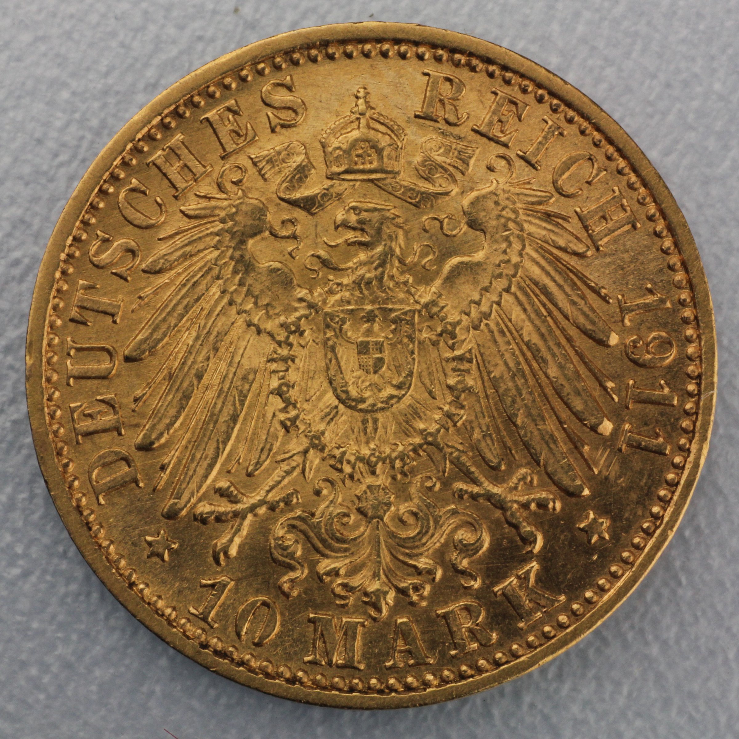 Goldmünze 10 Mark "Friedrich II." 1911-G J.191 (Baden) - Detailansicht 1