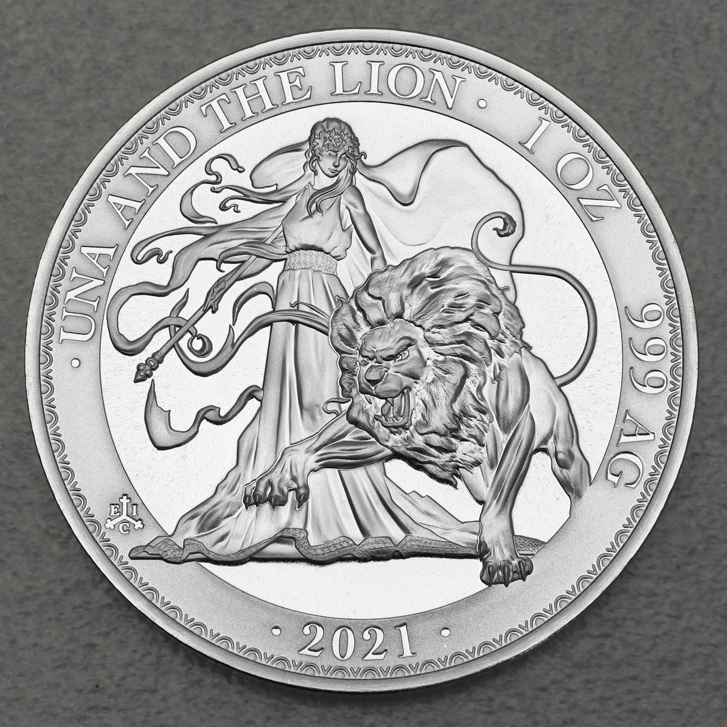 Silbermünze 1oz "Una and the Lion" 2021 (St. Helena) - Hauptansicht