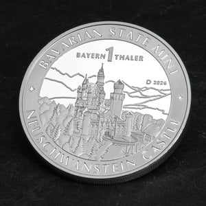 Silber 1oz "Schloss Neuschwanstein" 2026 Bayern Thaler (Deutschland) - Miniaturansicht 5