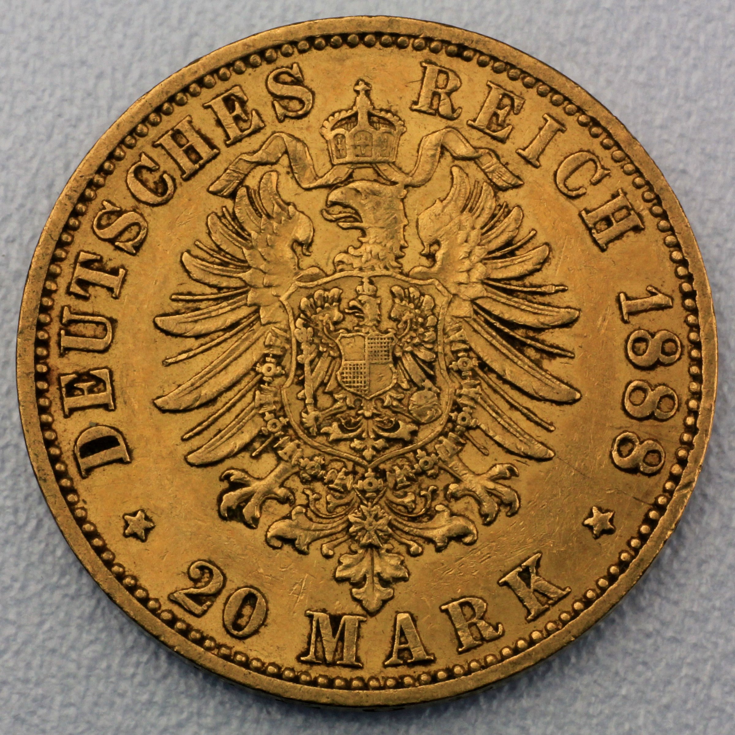 Goldmünze 20 Mark "Friedrich III." 1888 (Preußen) - Detailansicht 1