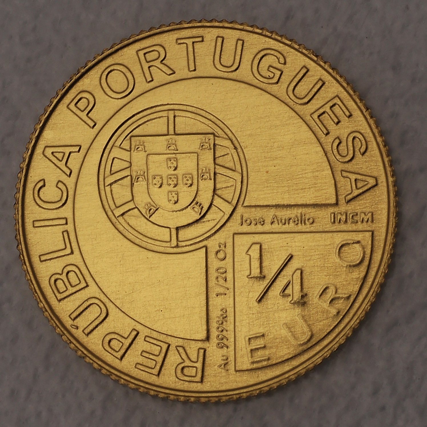 Goldmünze 0,25 Euro "Antero de Quental" 2013 (Portugal) - Detailansicht 1