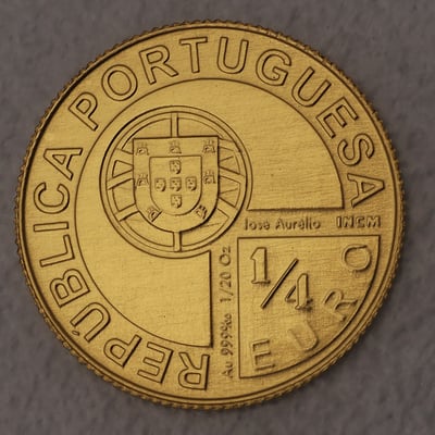 Goldmünze 0,25 Euro "Antero de Quental" 2013 (Portugal) - Miniaturansicht 2