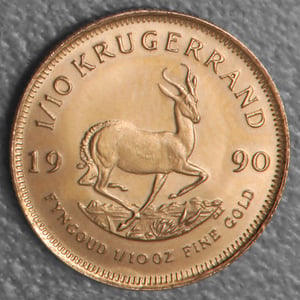 Goldmünze 1/10oz "Krügerrand" 1990 (Südafrika) - Hauptansicht