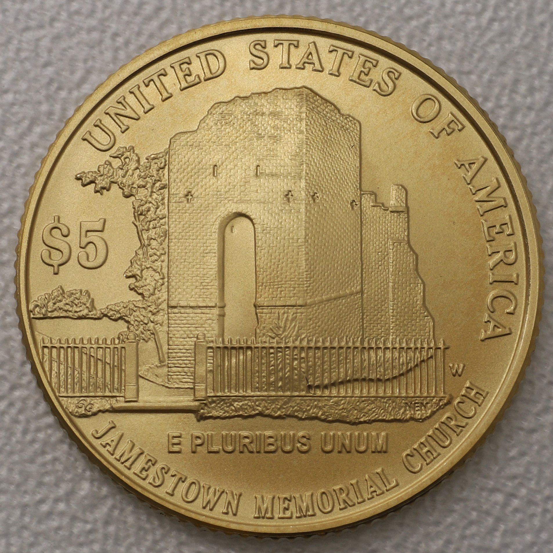 Goldmünze 5 Dollar "Jamestown" 2007 (USA) - Detailansicht 1