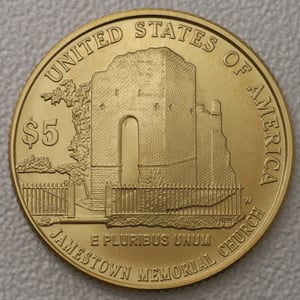 Goldmünze 5 Dollar "Jamestown" 2007 (USA) - Miniaturansicht 2