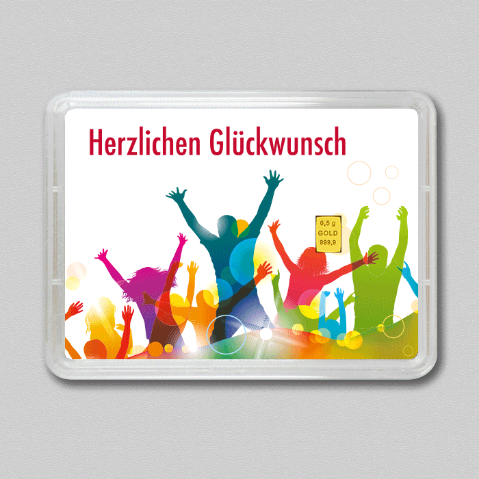 Goldbarren 0,5g "Jugendweihe" (Flip) - Hauptansicht