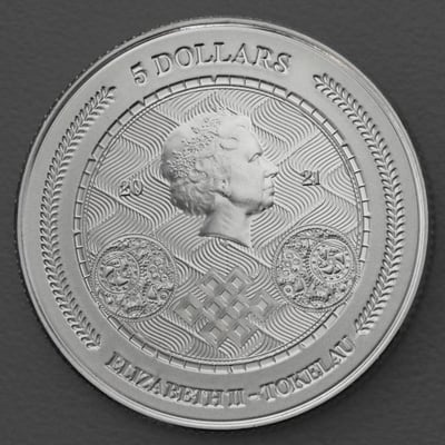 Silbermünze 1oz "Chronos" 2021 (Tokelau) - Miniaturansicht 2