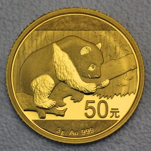 Goldmünze 3g "Panda" 2016 (China) - Miniaturansicht 1