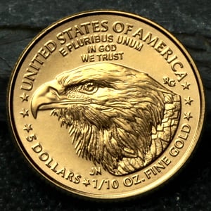 Goldmünze 1/10oz "American Eagle" 2023 (USA) - Miniaturansicht 5