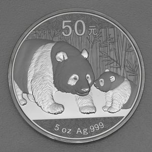 Silbermünze 5oz "Panda" 2011 (China) - Miniaturansicht 1